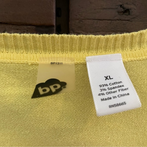 BP Yellow Shrug Sweater, Size XL (fits much smaller) - Picture 2 of 2